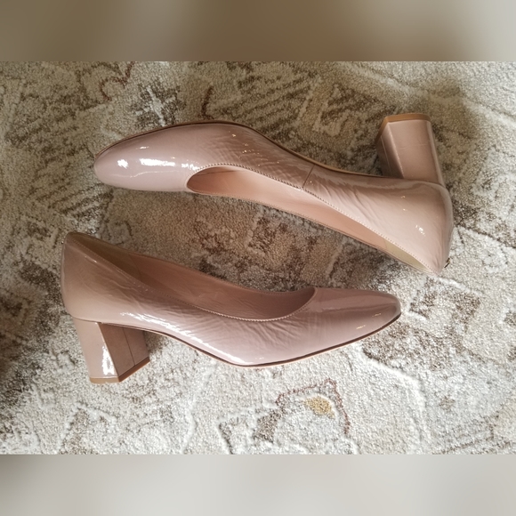 Kate Spade Nude Block Heel Shoes size 6.5 - Picture 2 of 3